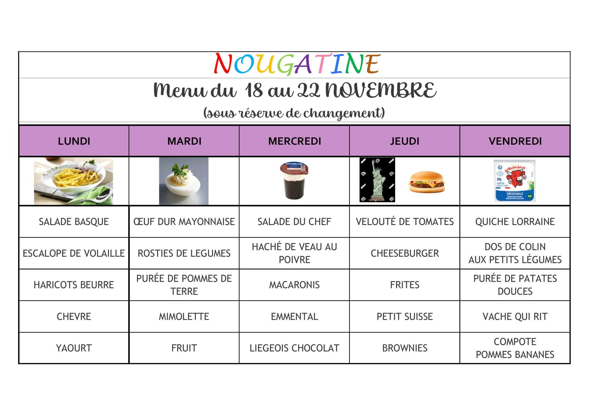 Menu du 18 au 22 nov min